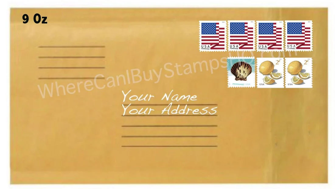 Stamps you need to use for a 9 Oz large letter