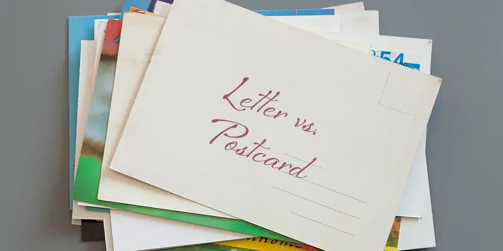 Letter vs Postcard
